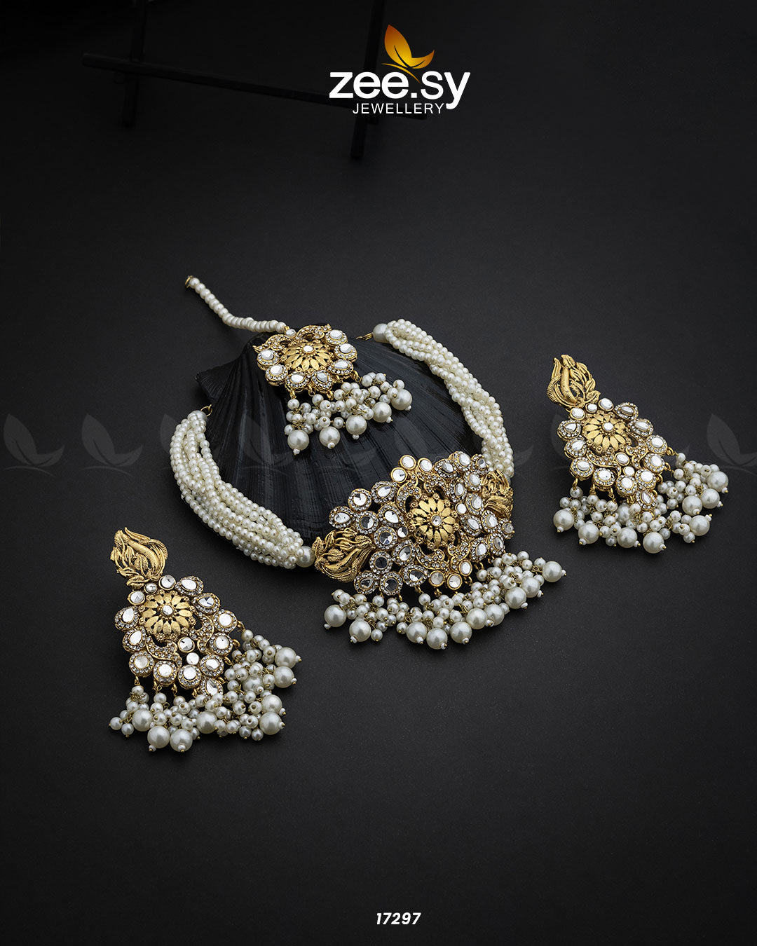 Zarnash Necklace - by - Libasekhas UK - Registered Vendor of : Zeesy - 100% Original Designer Dresss