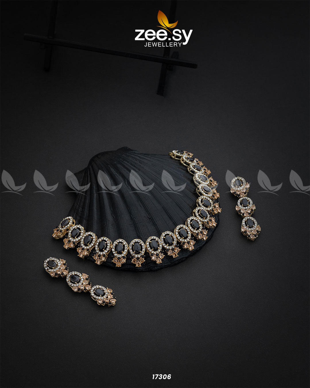 Embellished Necklace - by - Libasekhas UK - Registered Vendor of : Zeesy - 100% Original Designer Dresss