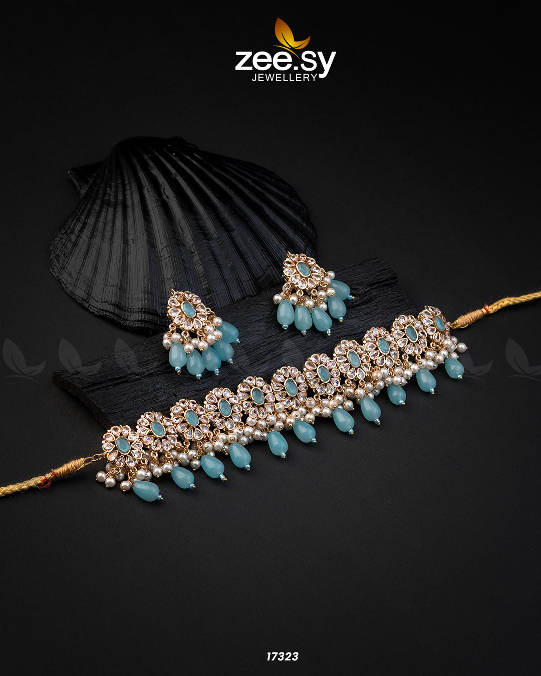 Blooming Flower Necklace - by - Libasekhas UK - Registered Vendor of : Zeesy - 100% Original Designer Dresss