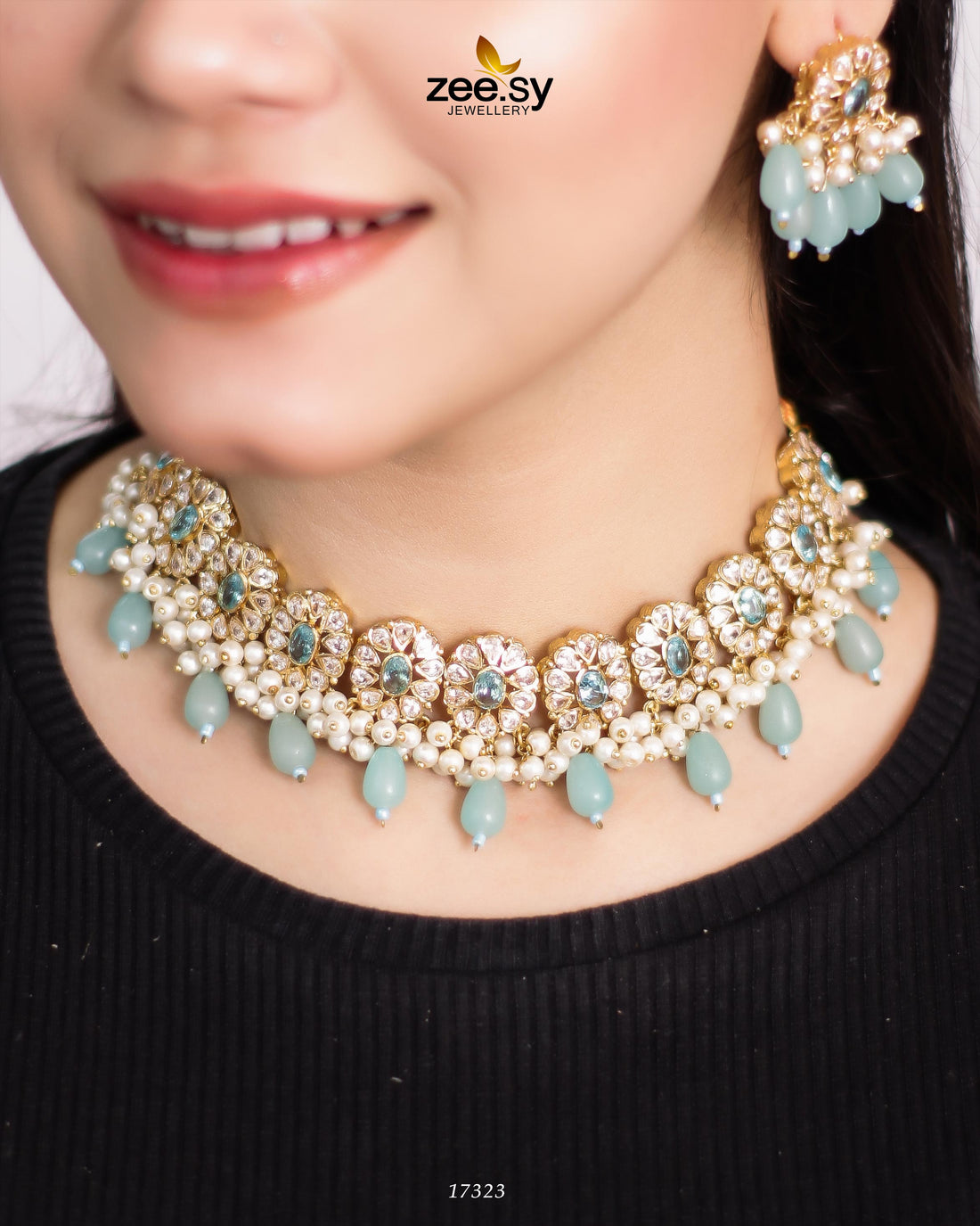 Blooming Flower Necklace - by - Libasekhas UK - Registered Vendor of : Zeesy - 100% Original Designer Dresss