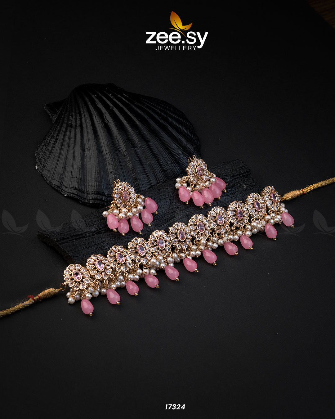 Blooming Flower Necklace - by - Libasekhas UK - Registered Vendor of : Zeesy - 100% Original Designer Dresss