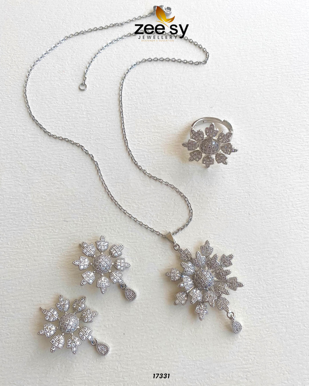 Sunflower Necklace - by - Libasekhas UK - Registered Vendor of : Zeesy - 100% Original Designer Dresss