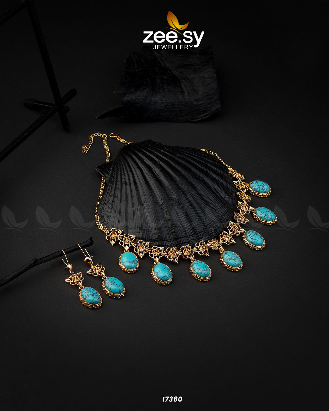 Arash Necklace - by - Libasekhas UK - Registered Vendor of : Zeesy - 100% Original Designer Dresss