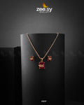 Cubic Sterling Pendant - by - Libasekhas UK - Registered Vendor of : Zeesy - 100% Original Designer Dresss