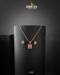 Cubic Sterling Pendant - by - Libasekhas UK - Registered Vendor of : Zeesy - 100% Original Designer Dresss