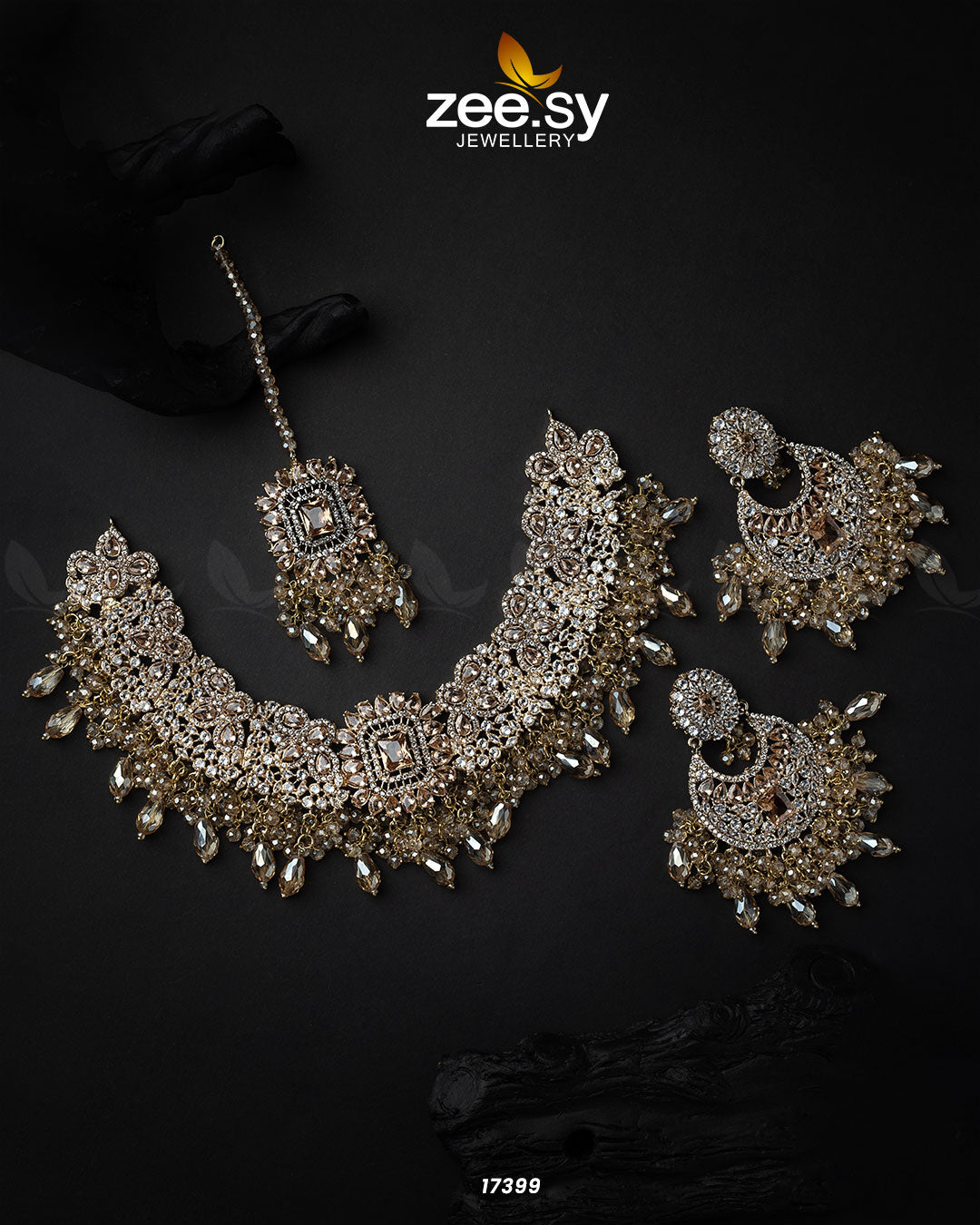 Prismatic Necklace - by - Libasekhas UK - Registered Vendor of : Zeesy - 100% Original Designer Dresss