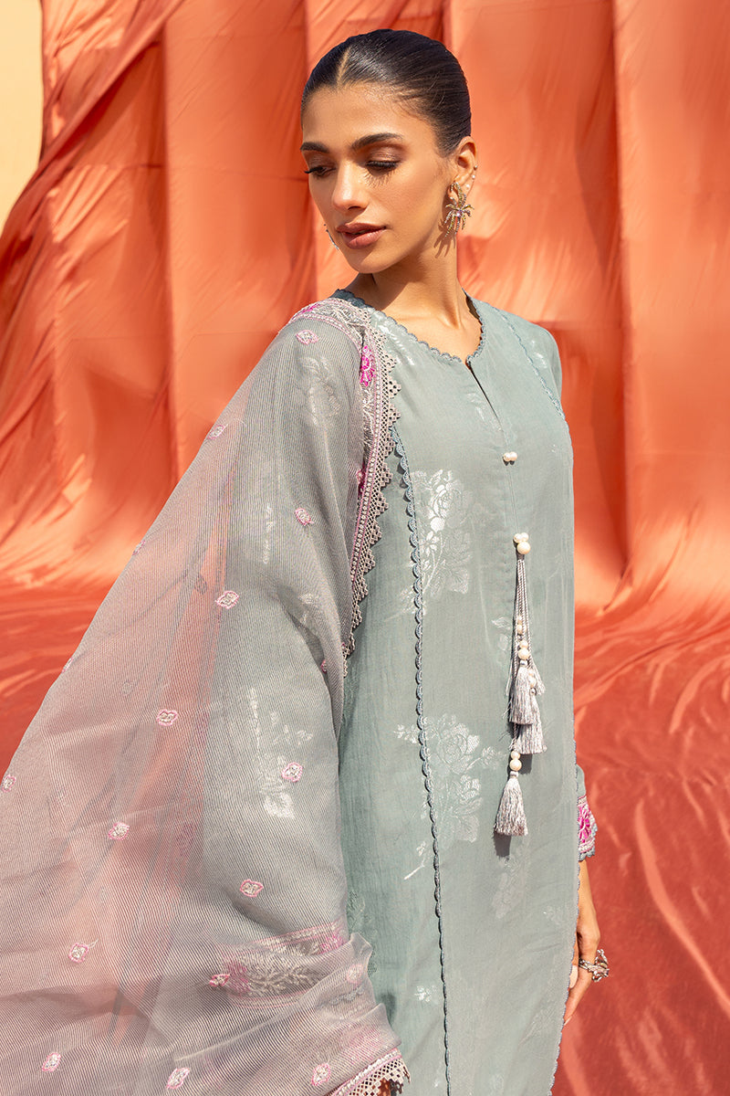 Cross Stitch | Eid Lawn 24 | SILVER SHINE - by - Libasekhas UK - Registered Vendor of : Cross Stitch - 100% Original Designer Dresss