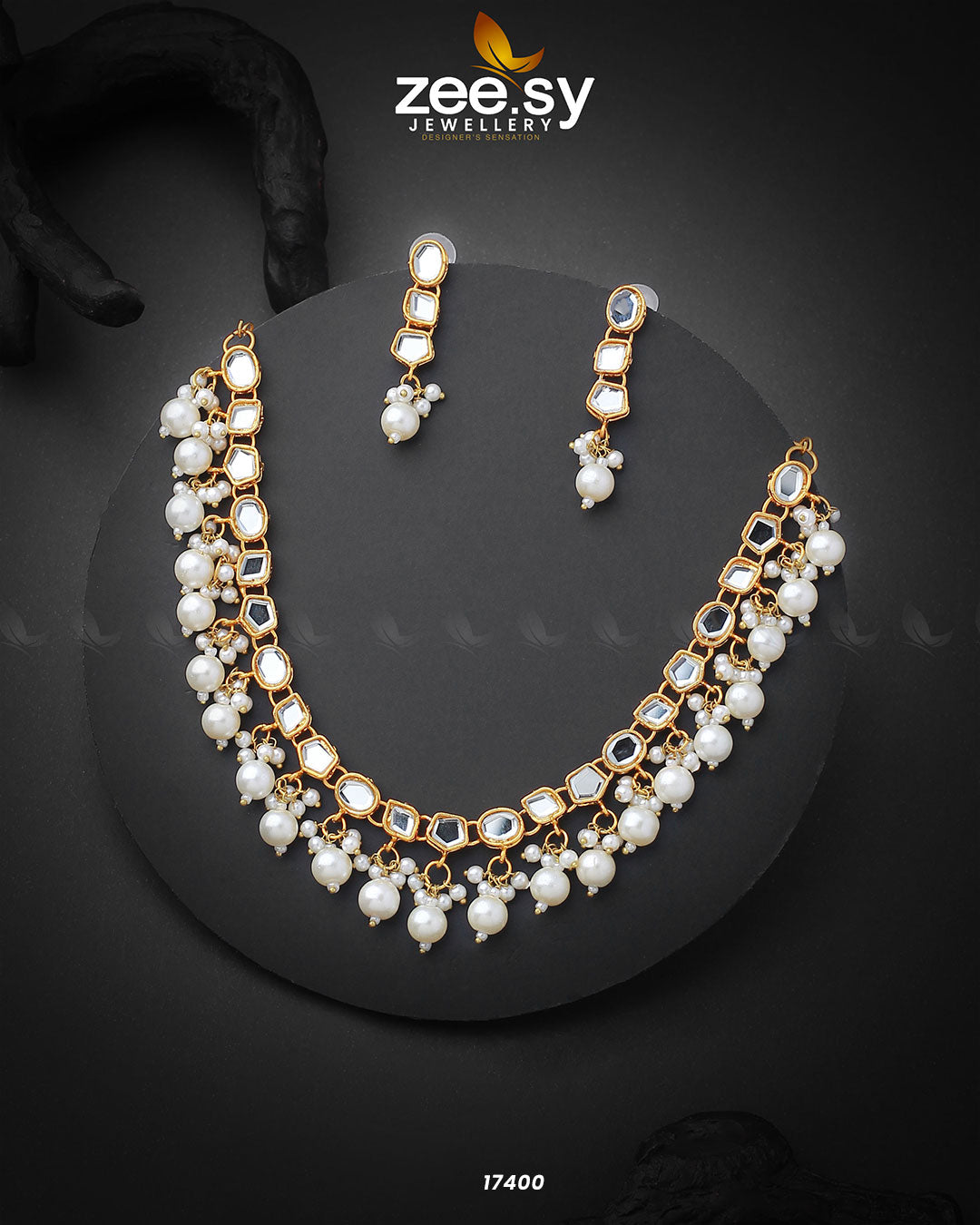 Naqsh Necklace - by - Libasekhas UK - Registered Vendor of : Zeesy - 100% Original Designer Dresss