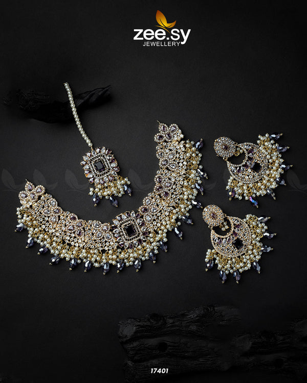 Prismatic Necklace - by - Libasekhas UK - Registered Vendor of : Zeesy - 100% Original Designer Dresss