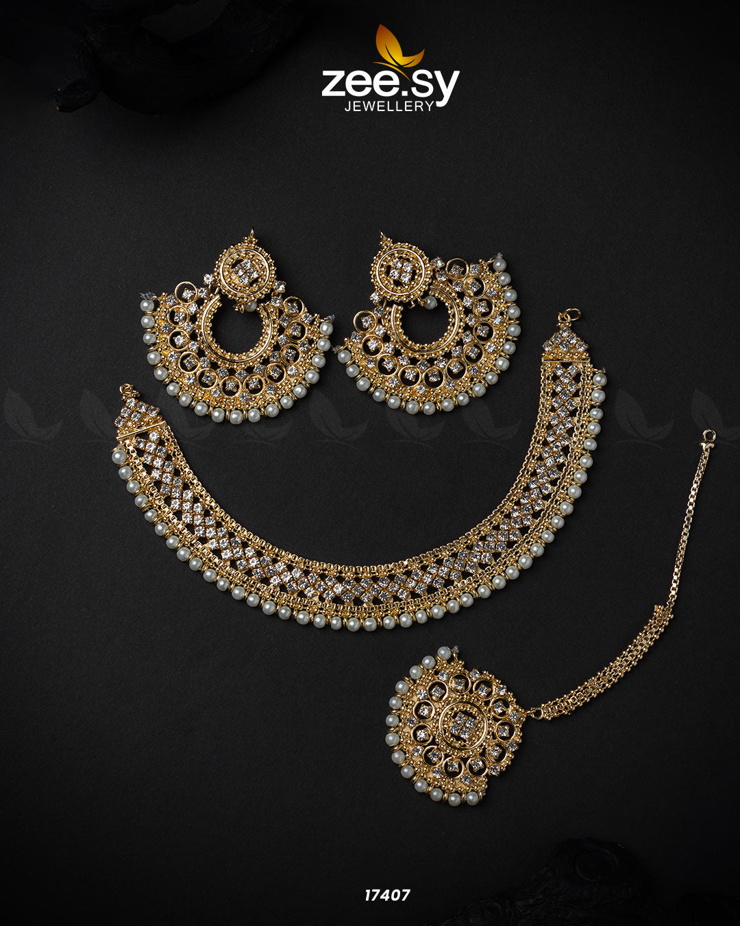 Gul-E-Rana Necklace - by - Libasekhas UK - Registered Vendor of : Zeesy - 100% Original Designer Dresss