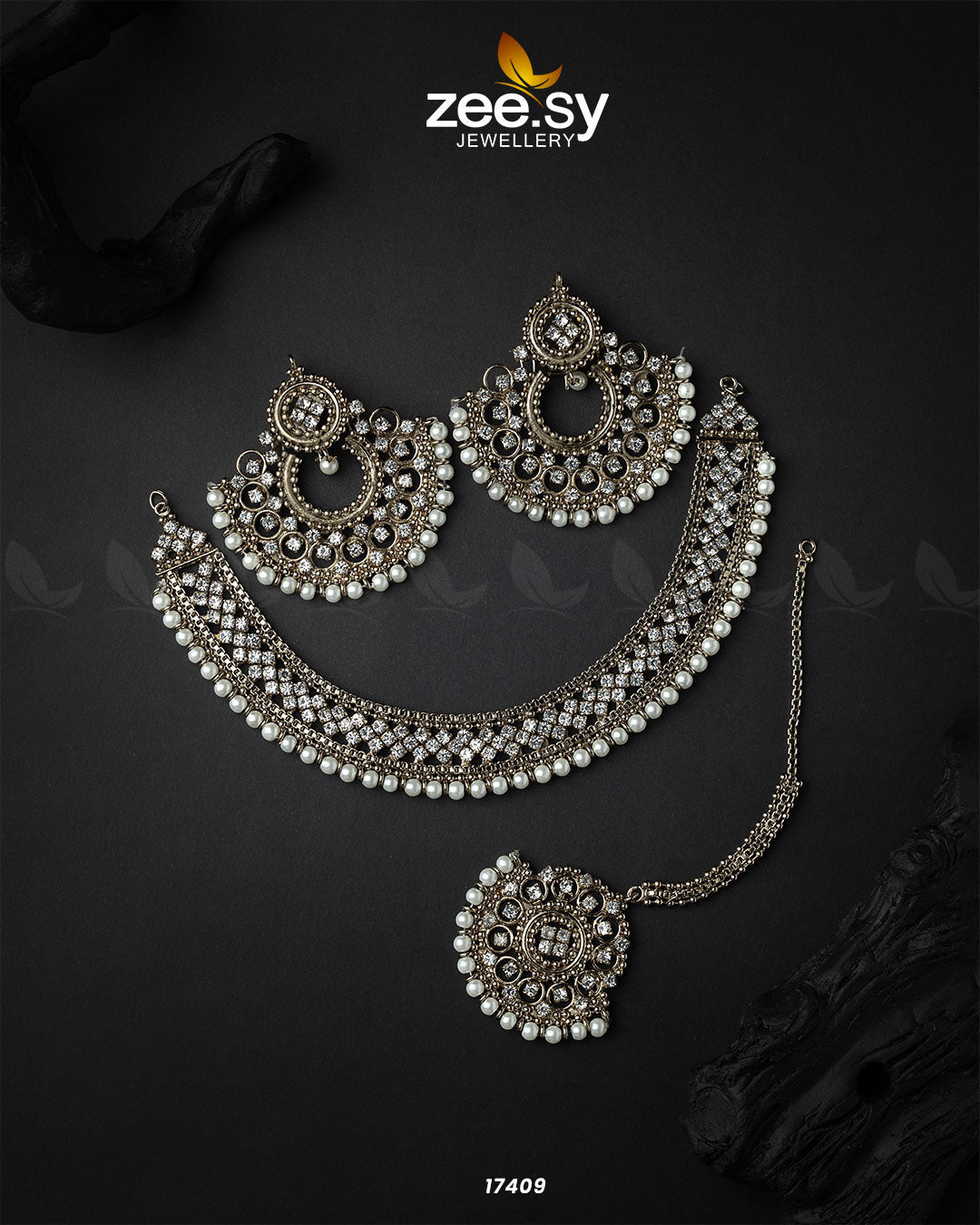 Gul-E-Rana Necklace - by - Libasekhas UK - Registered Vendor of : Zeesy - 100% Original Designer Dresss