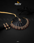 Classic Zircon Necklace - by - Libasekhas UK - Registered Vendor of : Zeesy - 100% Original Designer Dresss
