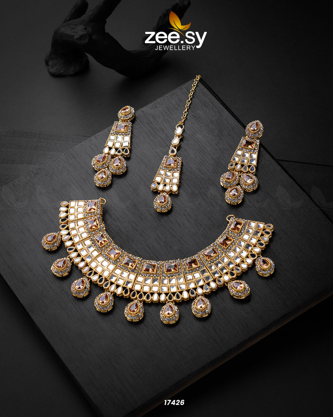 Prestige Necklace - by - Libasekhas UK - Registered Vendor of : Zeesy - 100% Original Designer Dresss