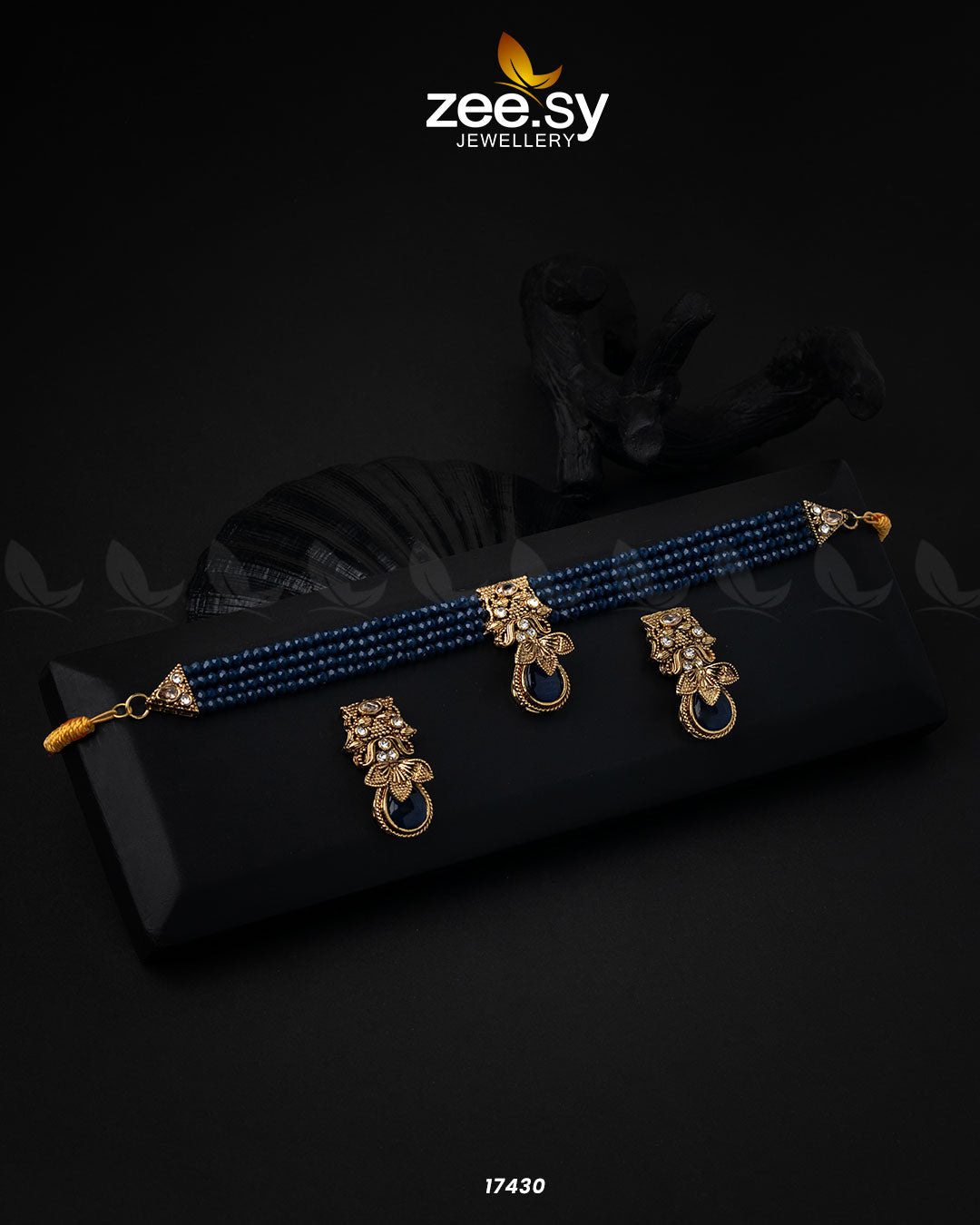 Egyptian Choker Necklace - by - Libasekhas UK - Registered Vendor of : Zeesy - 100% Original Designer Dresss