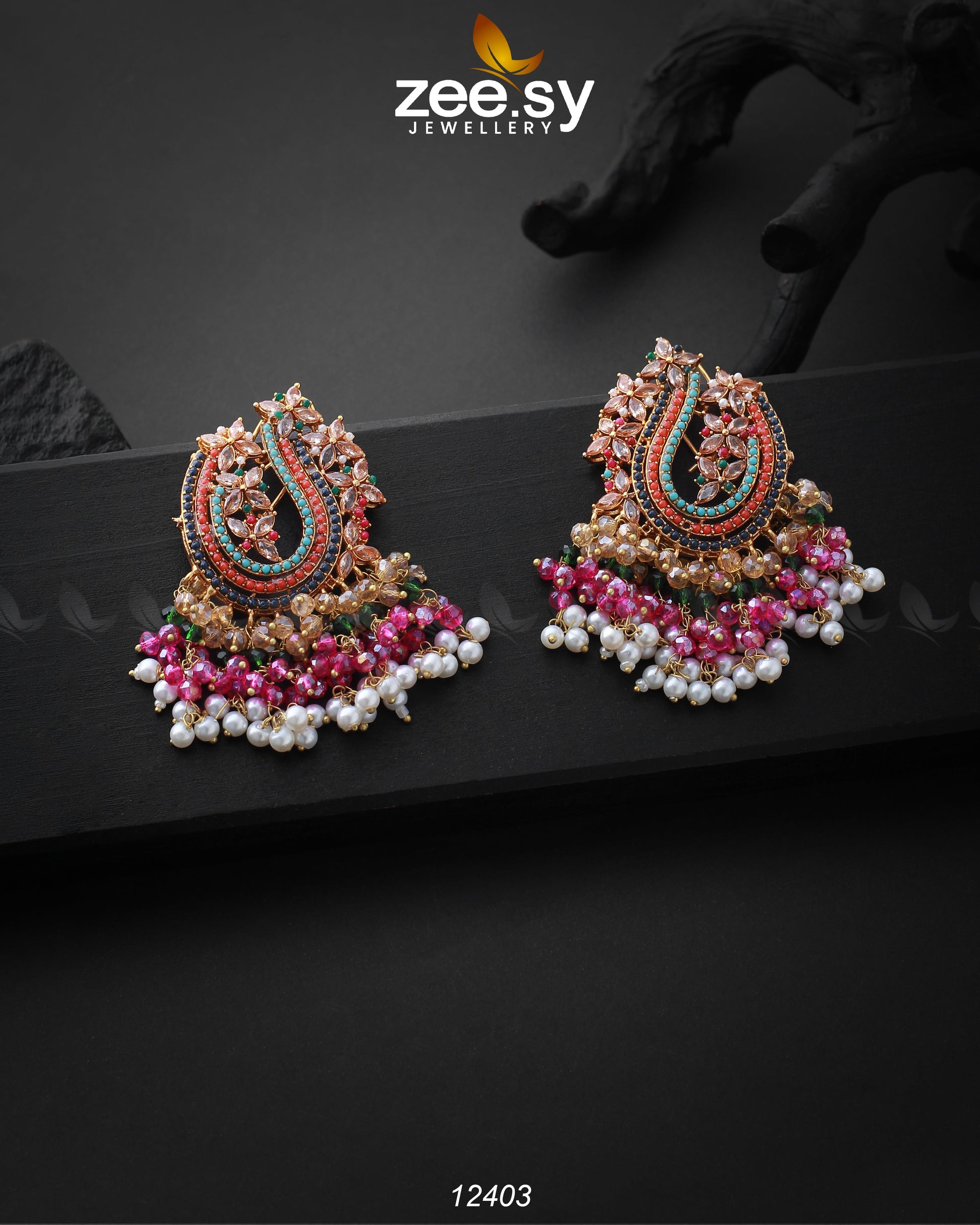 Mayuri Earings - by - Libasekhas UK - Registered Vendor of : Zeesy - 100% Original Designer Dresss