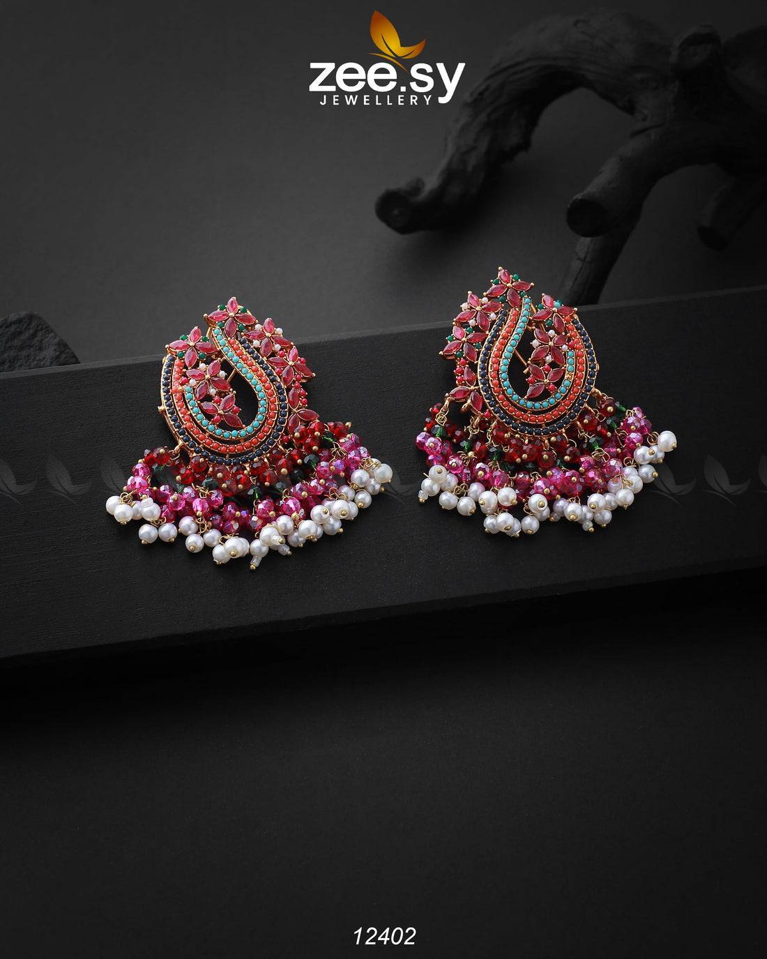 Mayuri Earings - by - Libasekhas UK - Registered Vendor of : Zeesy - 100% Original Designer Dresss
