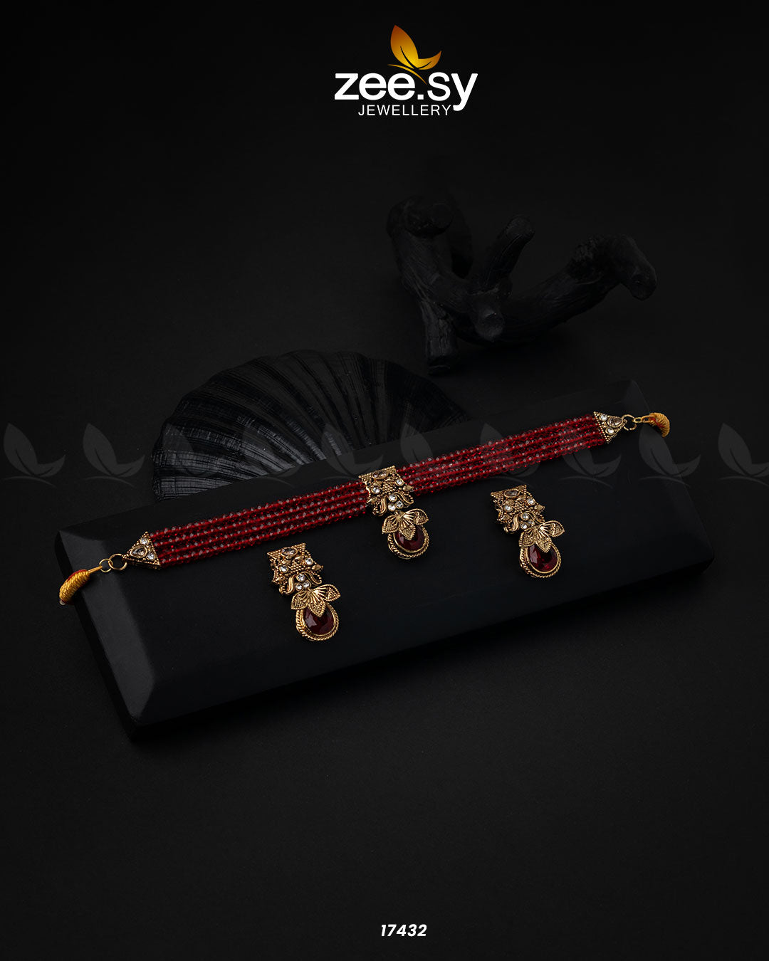 Egyptian Choker Necklace - by - Libasekhas UK - Registered Vendor of : Zeesy - 100% Original Designer Dresss