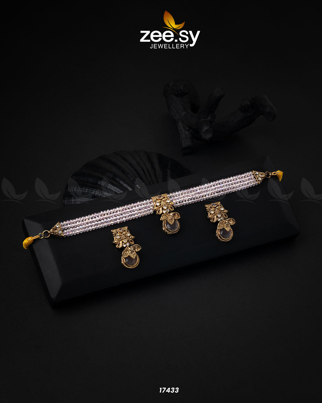 Egyptian Choker Necklace - by - Libasekhas UK - Registered Vendor of : Zeesy - 100% Original Designer Dresss