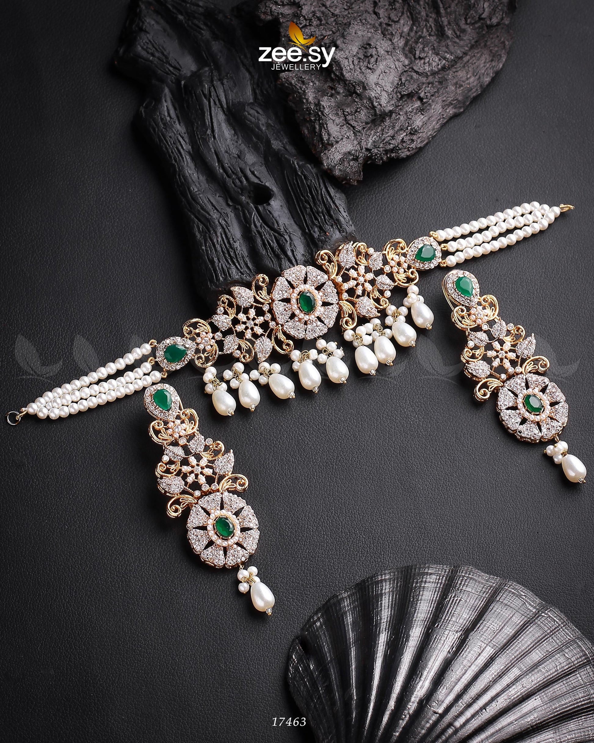Meerub Necklace - by - Libasekhas UK - Registered Vendor of : Zeesy - 100% Original Designer Dresss