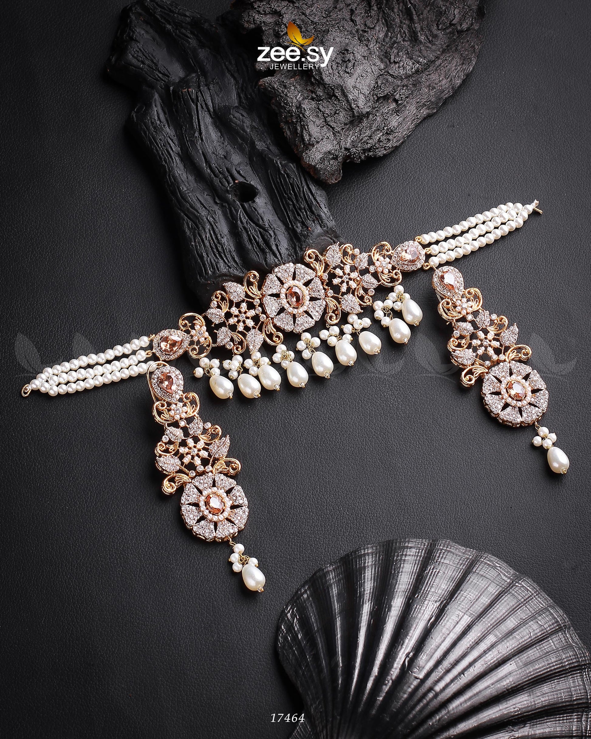 Meerub Necklace - by - Libasekhas UK - Registered Vendor of : Zeesy - 100% Original Designer Dresss