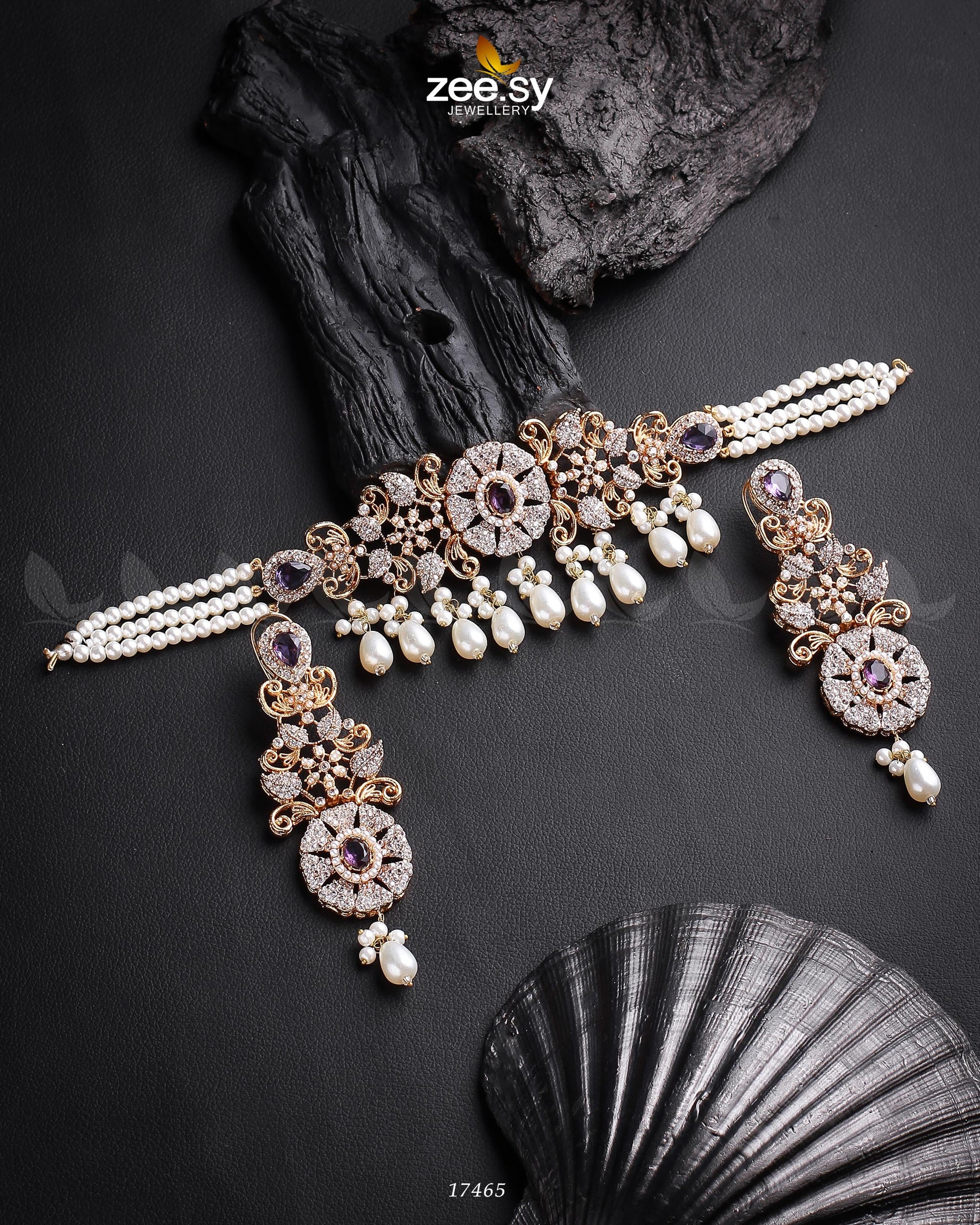 Meerub Necklace - by - Libasekhas UK - Registered Vendor of : Zeesy - 100% Original Designer Dresss