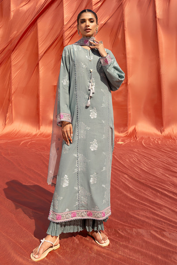 Cross Stitch | Eid Lawn 24 | SILVER SHINE - by - Libasekhas UK - Registered Vendor of : Cross Stitch - 100% Original Designer Dresss