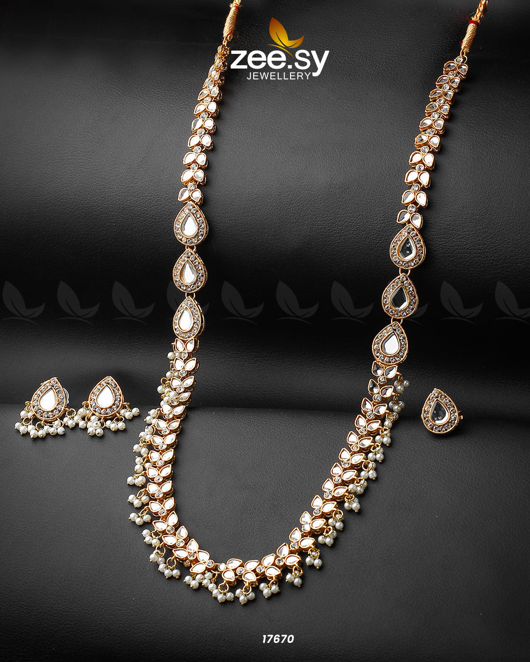 Adorned Mala Necklace - by - Libasekhas UK - Registered Vendor of : Zeesy - 100% Original Designer Dresss