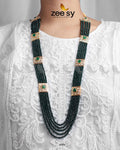 Initials Mala Necklace - by - Libasekhas UK - Registered Vendor of : Zeesy - 100% Original Designer Dresss