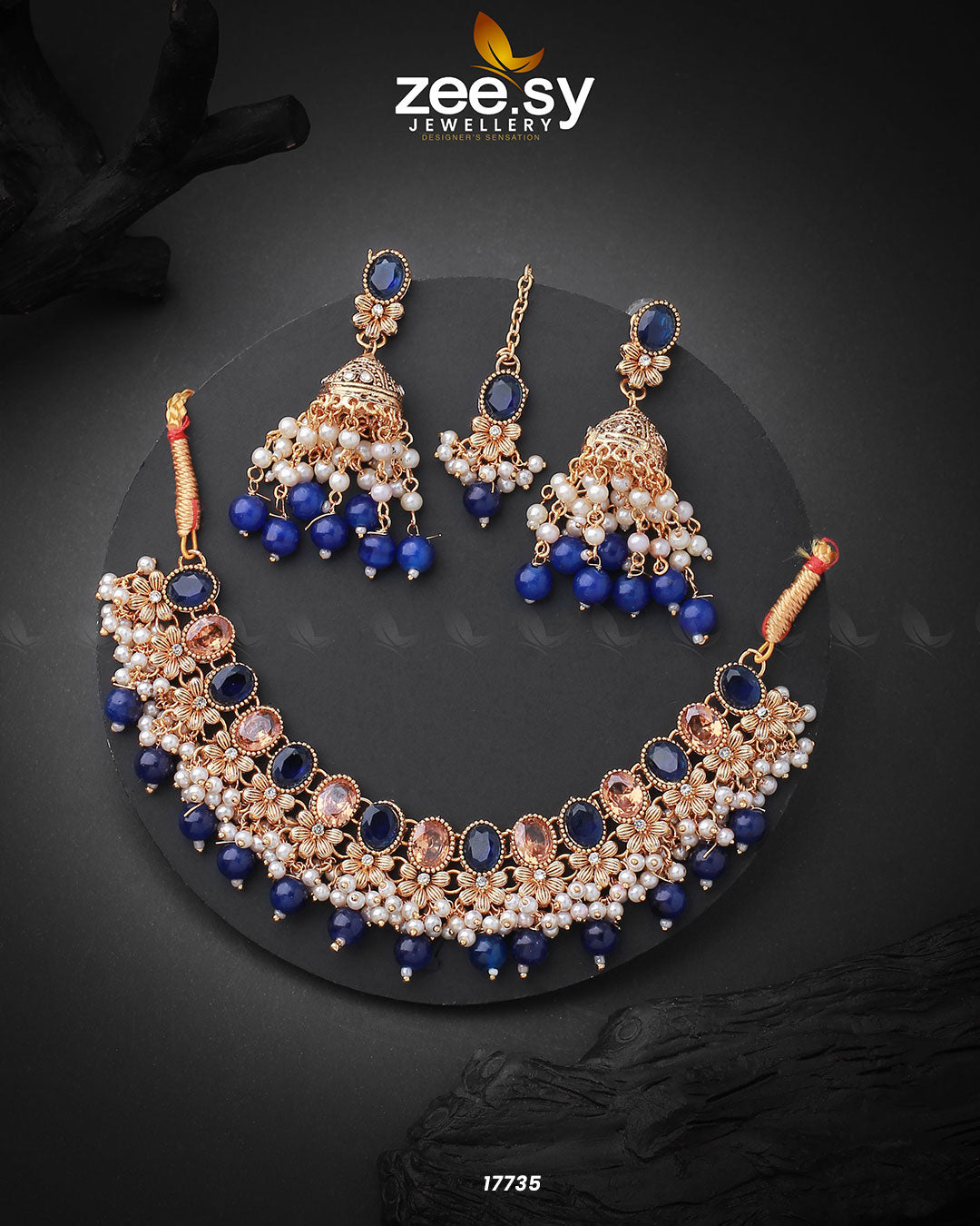 Celosia Necklace - by - Libasekhas UK - Registered Vendor of : Zeesy - 100% Original Designer Dresss
