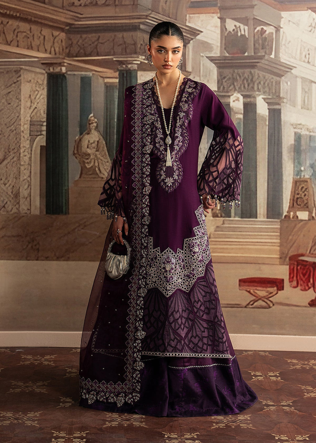 Sadaf Fawad Khan | Roya Lumiere | Banafsh - by Libasekhas UK - Registered Vendor of : Sadaf Fawad Khan - 100% Original Designer Dress