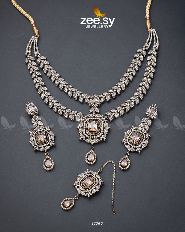 Fuchsia Necklace - by - Libasekhas UK - Registered Vendor of : Zeesy - 100% Original Designer Dresss