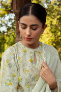 Cross Stitch | Premium Lawn 24 | LIME PRIMROSE - by - Libasekhas UK - Registered Vendor of : Cross Stitch - 100% Original Designer Dresss