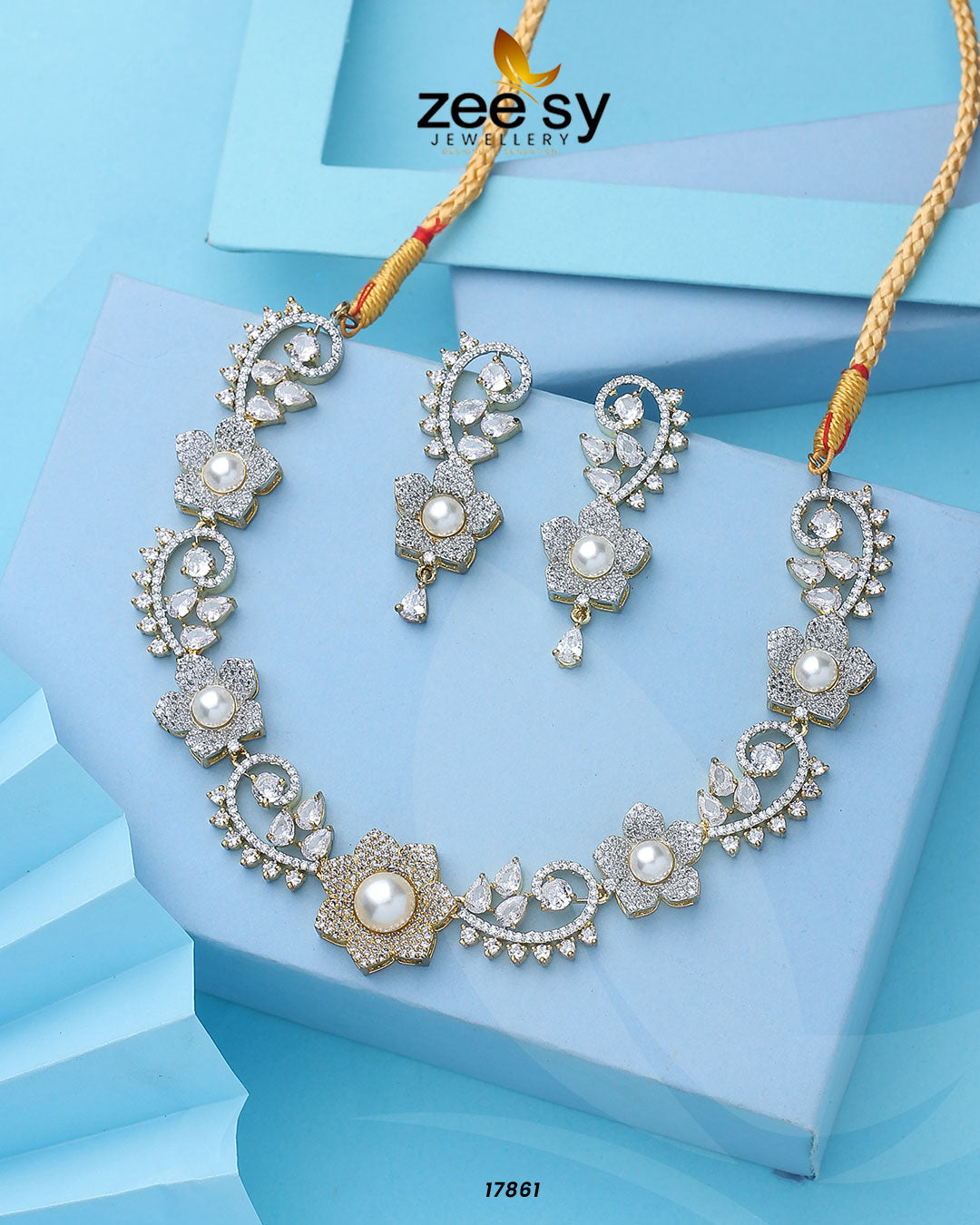 Rosalinda Necklace - by - Libasekhas UK - Registered Vendor of : Zeesy - 100% Original Designer Dresss