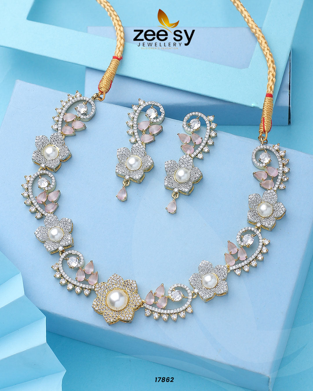Rosalinda Necklace - by - Libasekhas UK - Registered Vendor of : Zeesy - 100% Original Designer Dresss