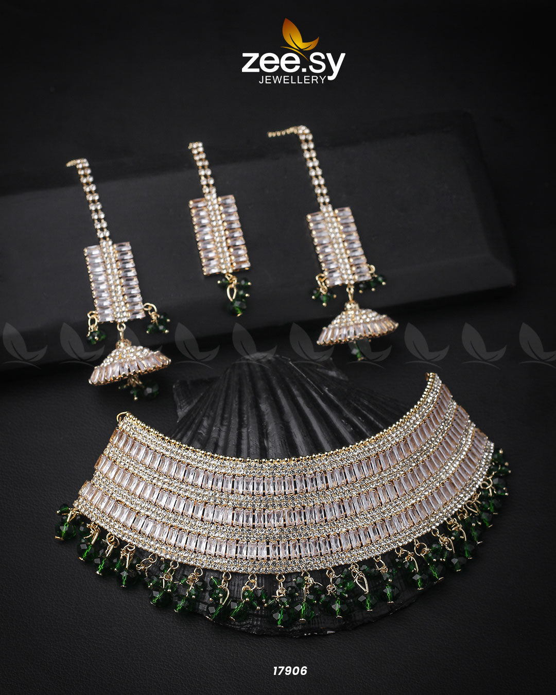 Sumayah's Choker Necklace - by - Libasekhas UK - Registered Vendor of : Zeesy - 100% Original Designer Dresss