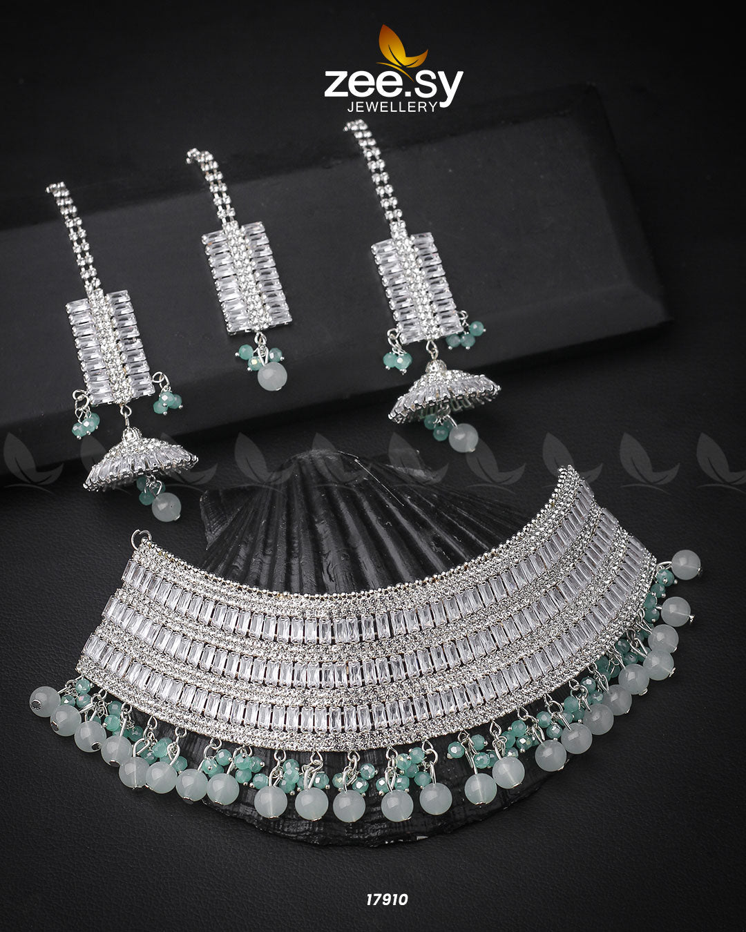 Sumayah's Choker Necklace - by - Libasekhas UK - Registered Vendor of : Zeesy - 100% Original Designer Dresss