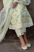 Cross Stitch | Premium Lawn 24 | LIME PRIMROSE - by - Libasekhas UK - Registered Vendor of : Cross Stitch - 100% Original Designer Dresss