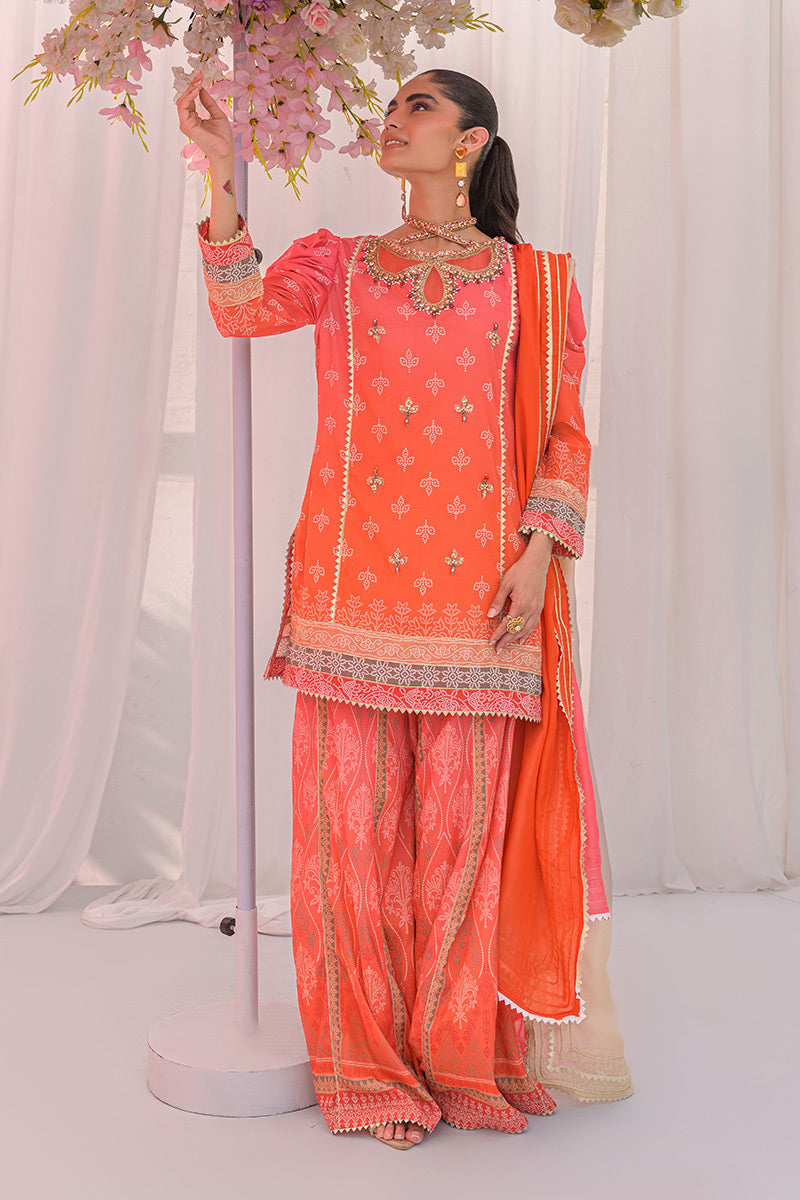 Chic Ophicial | The Maison Duo | Coral Glow - by Libasekhas UK - Registered Vendor of : Chic Ophicial - 100% Original Designer Dress