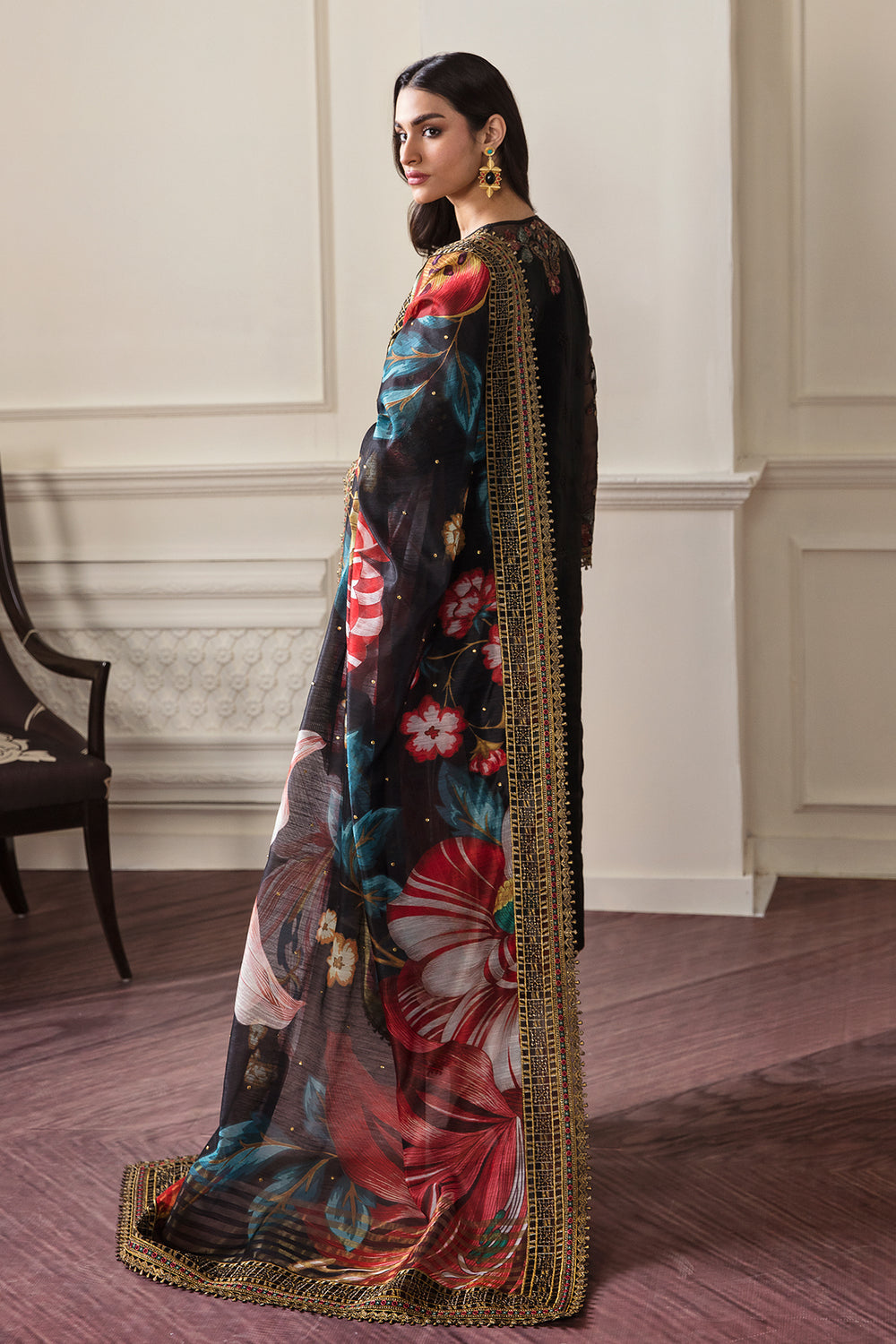 Baroque | Formals Collection | EMBROIDERED ORGANZA UF-290 - by Libasekhas UK - Registered Vendor of : Baroque - 100% Original Designer Dress