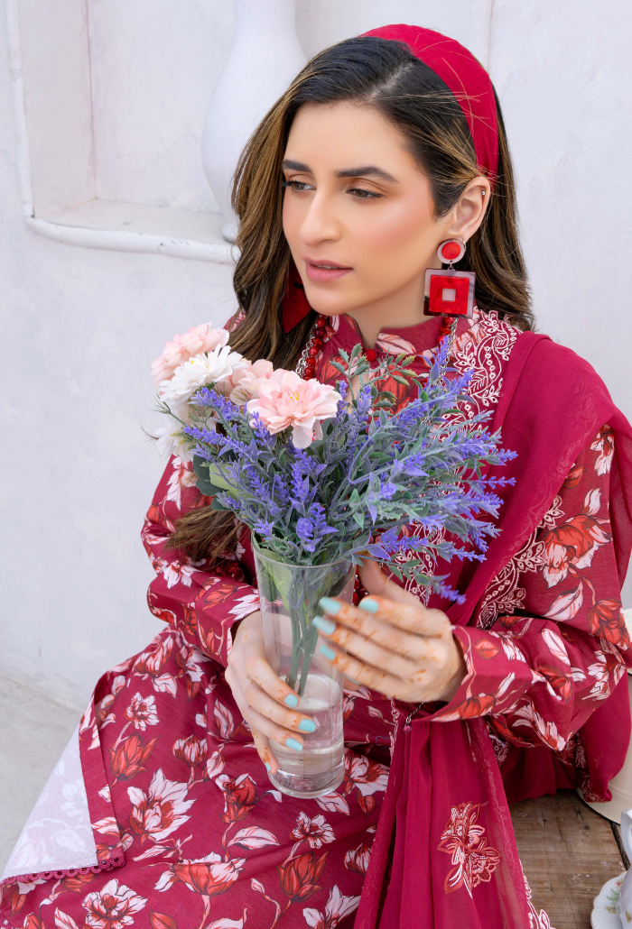Humdum | Gardenia Lawn 24 | PLG 3 - D01 - by - Libasekhas UK - Registered Vendor of : HumDum - 100% Original Designer Dresss