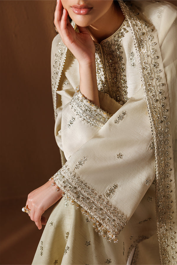 Baroque | Formals Collection | EMBROIDERED RAW SILK UF-4434 - by Libasekhas UK - Registered Vendor of : Baroque - 100% Original Designer Dress