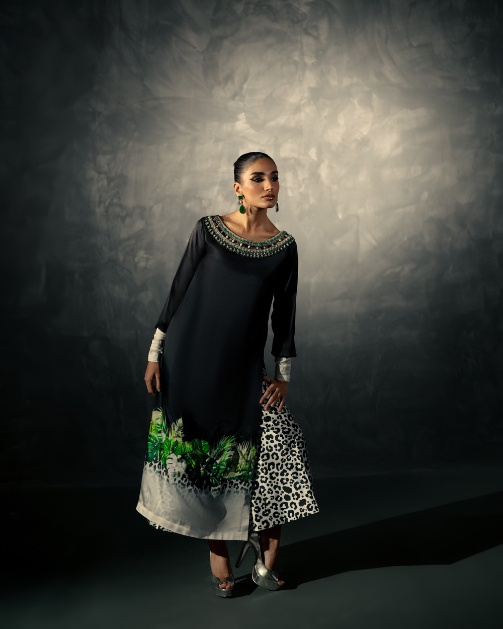 Vasal | Zyra Luxe Pret 26 | Noir Amber - by Libasekhas UK - Registered Vendor of : Vasal - 100% Original Designer Dress