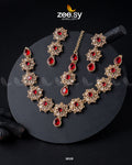 Narcissus Necklace Set - by - Libasekhas UK - Registered Vendor of : Zeesy - 100% Original Designer Dresss