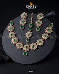 Narcissus Necklace Set - by - Libasekhas UK - Registered Vendor of : Zeesy - 100% Original Designer Dresss