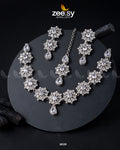 Narcissus Necklace Set - by - Libasekhas UK - Registered Vendor of : Zeesy - 100% Original Designer Dresss