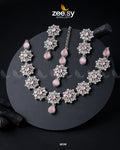 Narcissus Necklace Set - by - Libasekhas UK - Registered Vendor of : Zeesy - 100% Original Designer Dresss