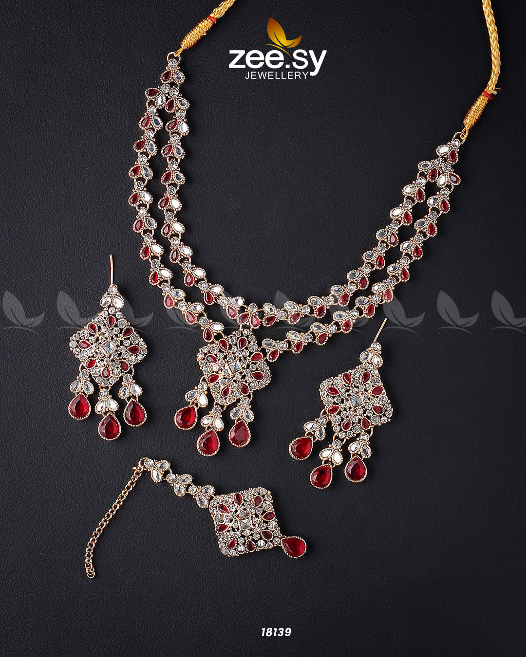 Juggan Necklace Set - by - Libasekhas UK - Registered Vendor of : Zeesy - 100% Original Designer Dresss