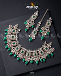 Stephanotis Necklace Set - by - Libasekhas UK - Registered Vendor of : Zeesy - 100% Original Designer Dresss