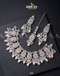 Stephanotis Necklace Set - by - Libasekhas UK - Registered Vendor of : Zeesy - 100% Original Designer Dresss