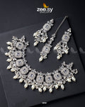 Stephanotis Necklace Set - by - Libasekhas UK - Registered Vendor of : Zeesy - 100% Original Designer Dresss